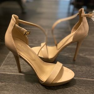 Aldo Shoes Nude High Heel Sandal